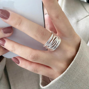 VILZSTUDIOS Geometric Punk Wide Open Finger Ring