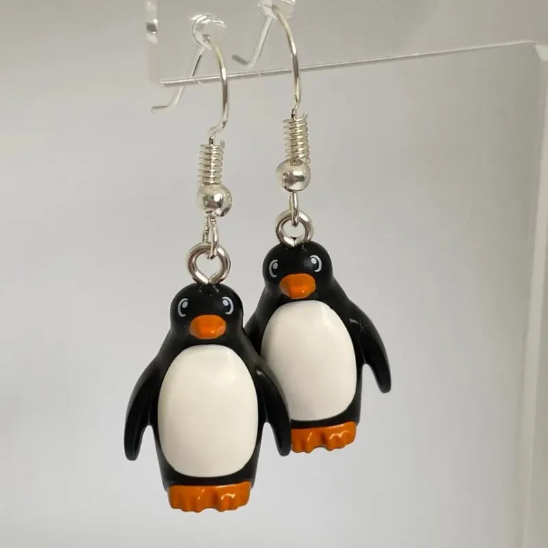 VILZSTUDIOS Cute Penguin Building Block Dangle Earring