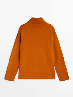VILZSTUDIOS Orange Slouchy Wool Blend Sweater
