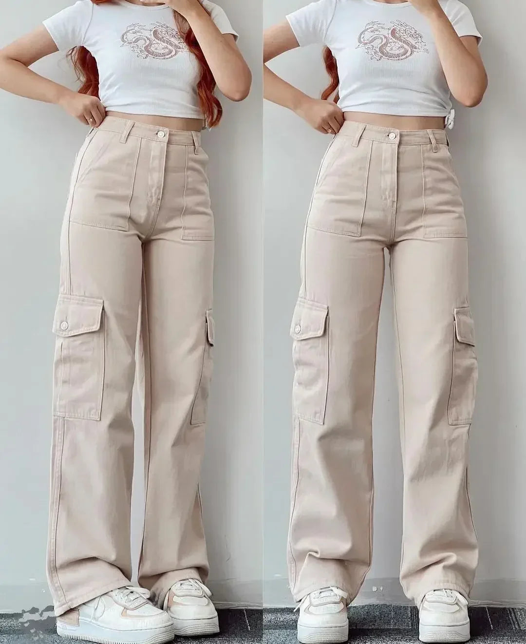 VILZSTUDIOS Solid Color Straight Leg Pants