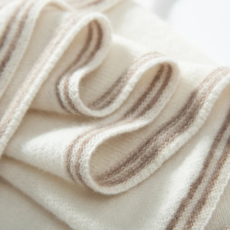 VILZSTUDIOS High Quality Autumn Winter Women 100% Cashmere Scarves 2025 NoveltyTriangular  Knitted Warm Female Scarf Shawl130*35