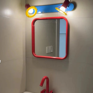 VILZSTUDIOS Decorative Wall Mirror Stainless Steel Framed Mirror Modern Wall Mounted Vanity Mirror for Bathroom