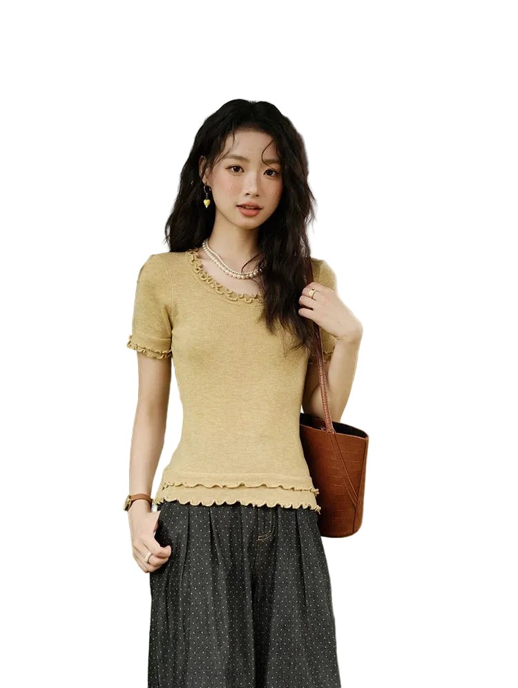 VILZSTUDIOS Knitted Round Neck T-Shirt