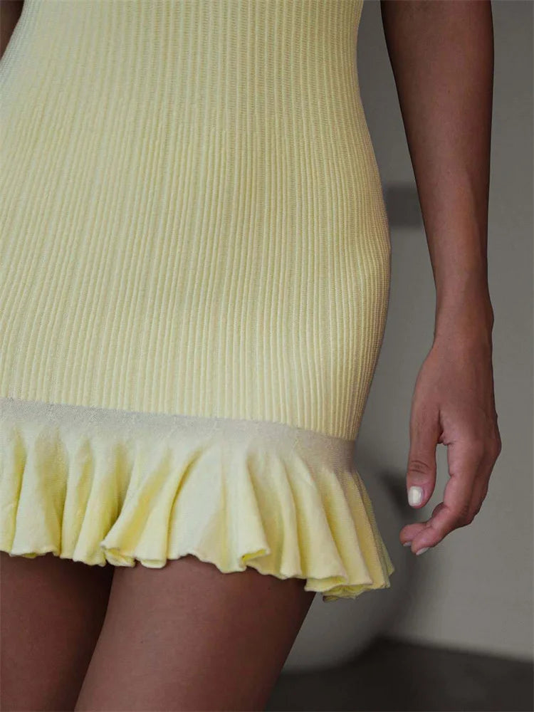 VILZSTUDIOS Ruffled Knit Dress