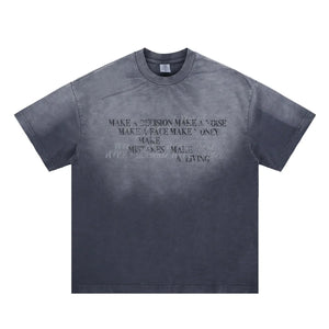 VILZSTUDIOS Vibrant Graphic Print Washed T-Shirt