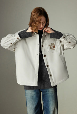 VILZSTUDIOS Cartoon Embroidered Padded Jacket