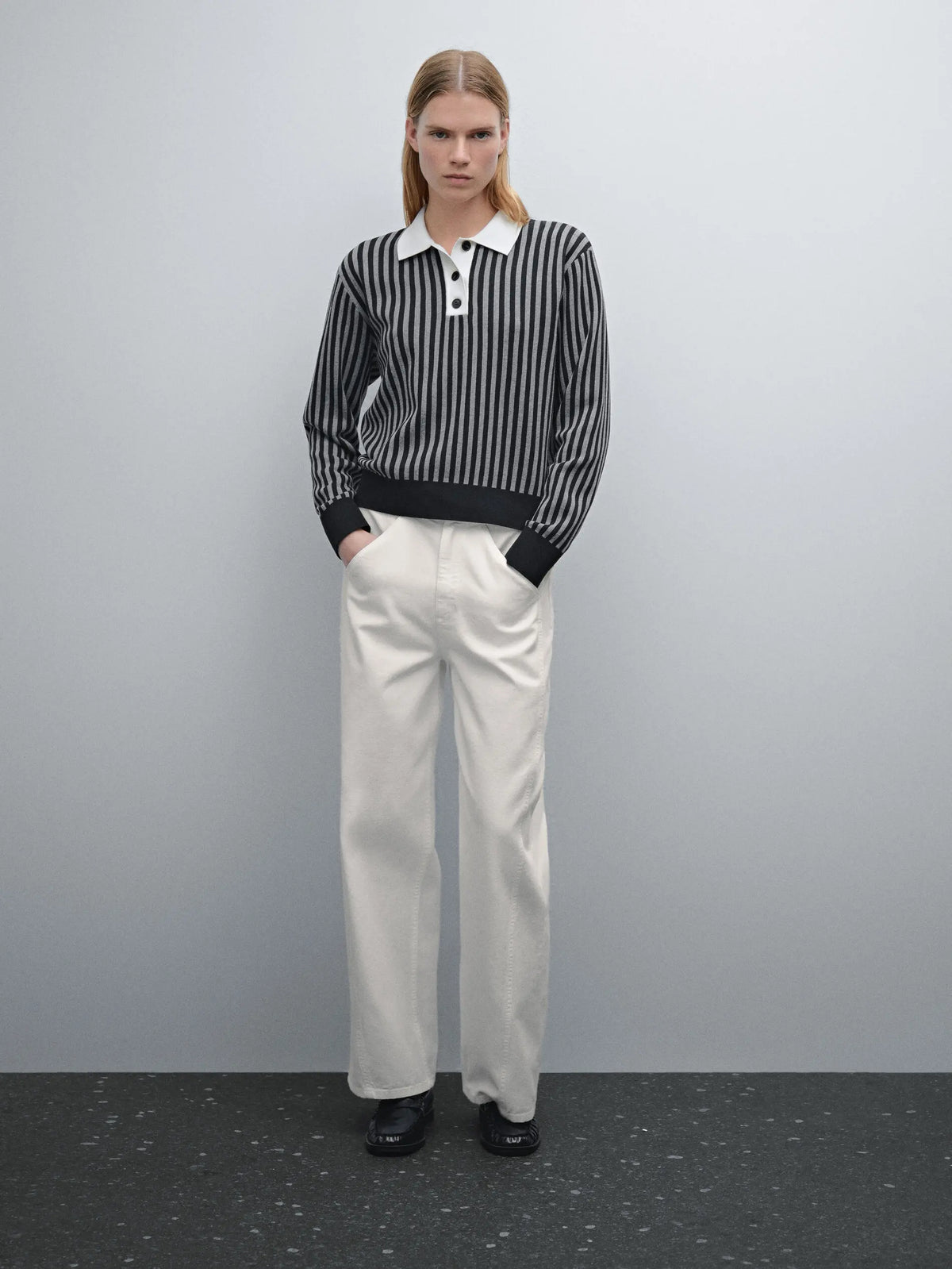 VILZSTUDIOS Classic Striped Knit Sweater