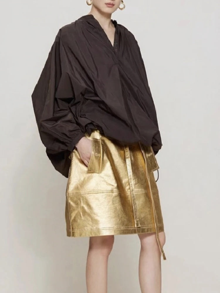 VILZSTUDIOS Faux Leather Mini Skirt