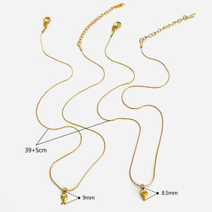 VILZSTUDIOS 18K Gold Plated Mushroom & Whale Pendant Necklace