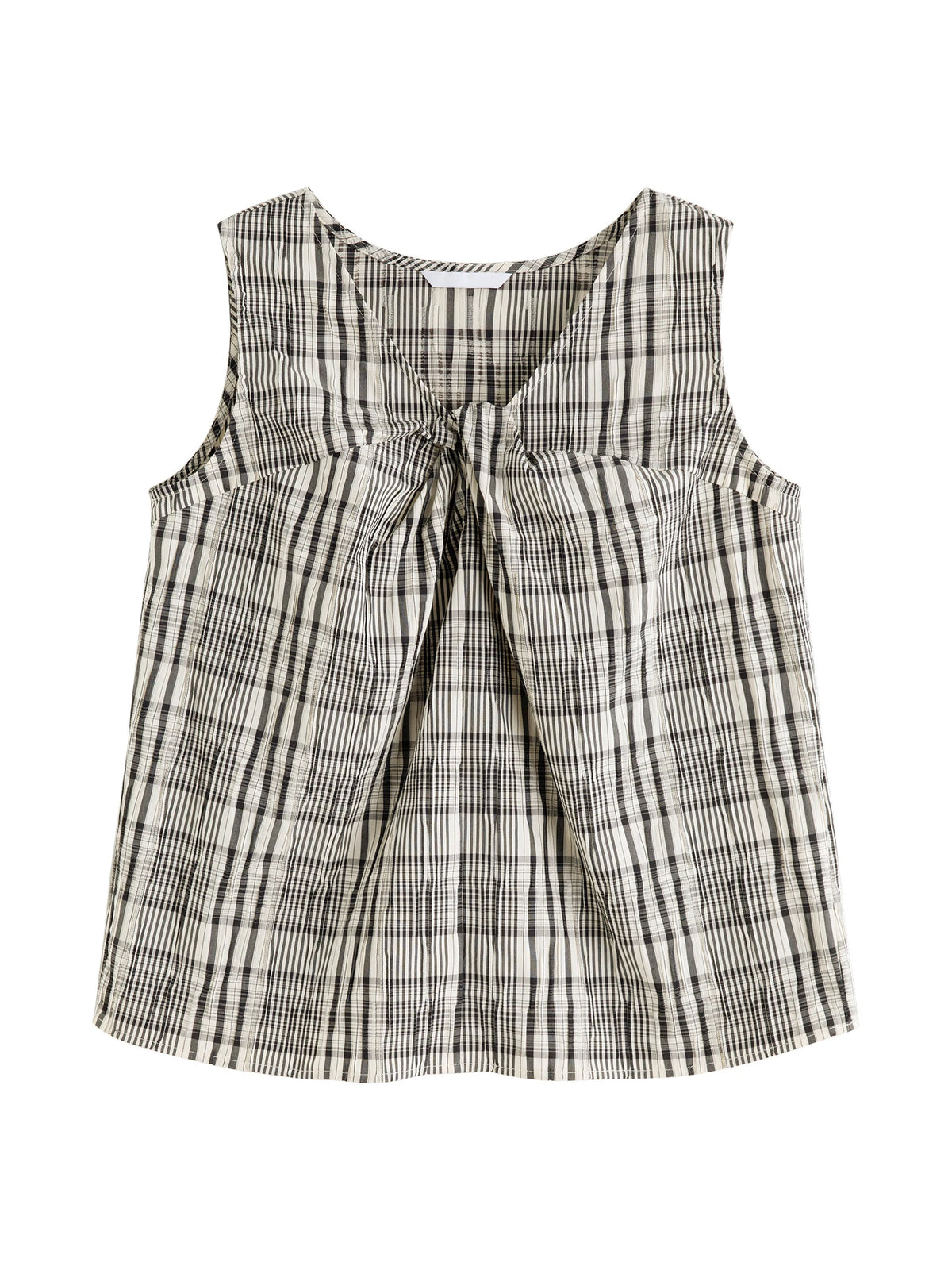 VILZSTUDIOS French Retro Strapless Checked Top