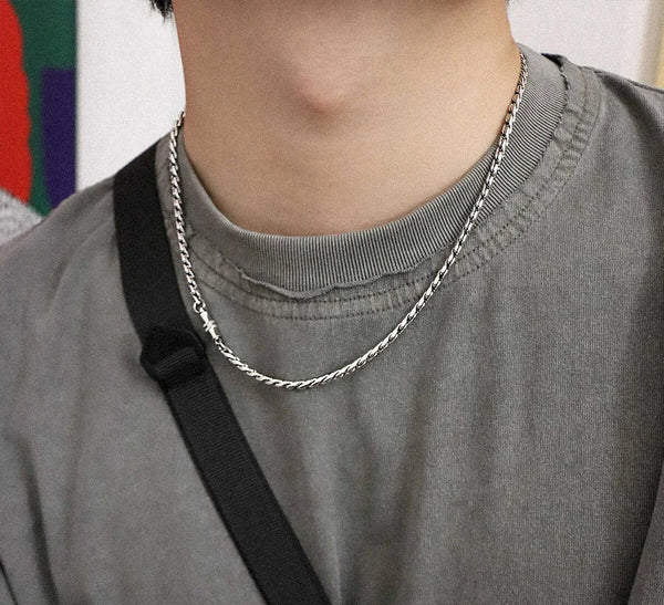 Men Trendy Magnetic Buckle Necklace