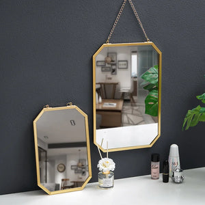VILZSTUDIOS Nordic-Style Wrought Iron Square Wall-Mounted Mirror BathroomWall-Mounted Vanity Mirror Wall-Mounted Makeup