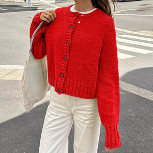 VILZSTUDIOS Cozy Knit Button-Up Cardigan