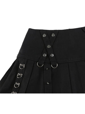 VILZSTUDIOS Chic Pleated Gothic Mini Skirt 2023