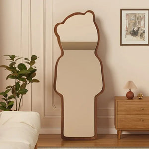 VILZSTUDIOS Floor-to-ceiling bear special-shaped full-body full-length mirror household mirror bedroom three-dimensional irregular cloud