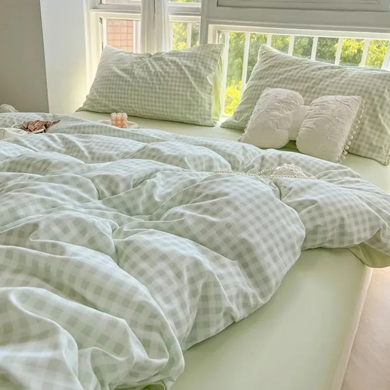 VILZSTUDIOS Vibrant Plaid Nordic Duvet Bedding Set
