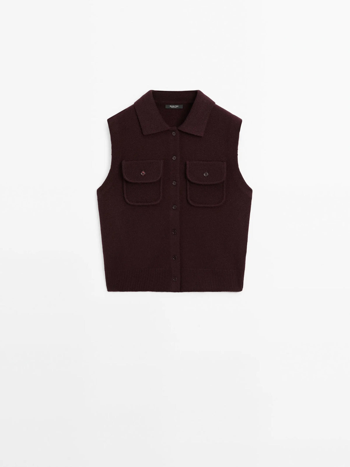 VILZSTUDIOS Classic Burgundy Knitted Vest