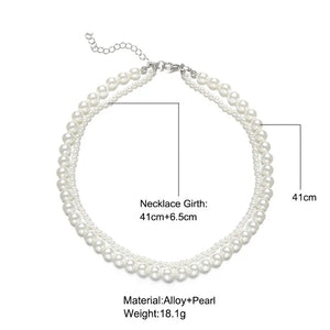 VILZSTUDIOS Elegant Pearl Beaded Necklace