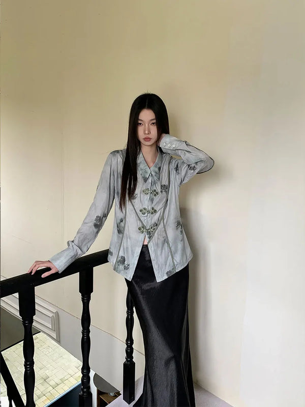 Tie Dye Button-Up Shirt