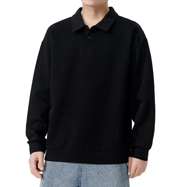 Chic Long Sleeved Polo Sweater