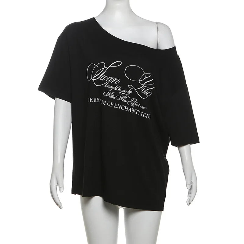 VILZSTUDIOS Chic Versatile Off Shoulder T-Shirt