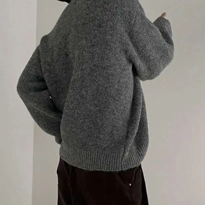 VILZSTUDIOS Casual Loose Round Neck Sweater