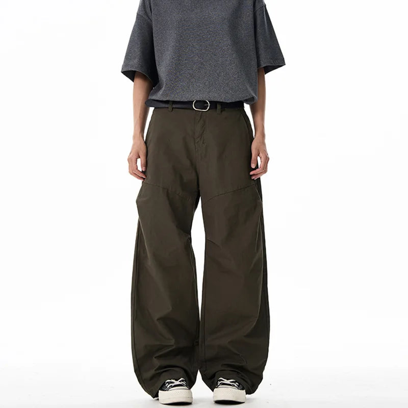 VILZSTUDIOS Lightweight Retro Pleated Parachute Pants