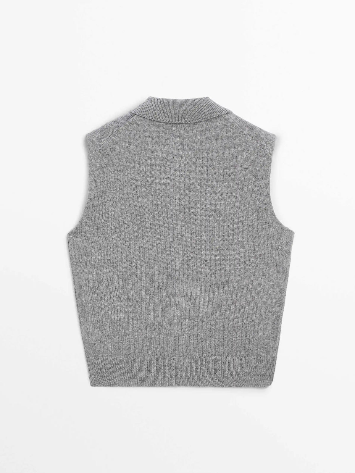 VILZSTUDIOS Grey Woolen Knit Sleeveless Vest