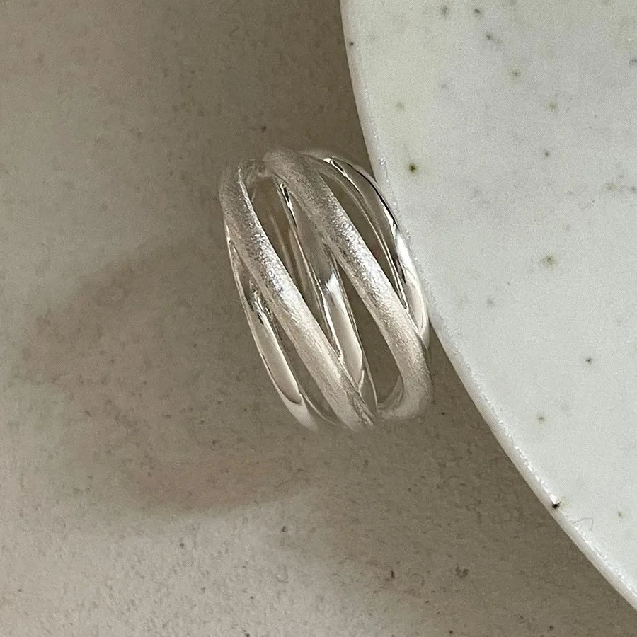 VILZSTUDIOS Punk Geometric Stackable Matte Ring