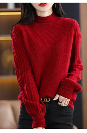 VILZSTUDIOS Cozy Knit High Collar Sweater