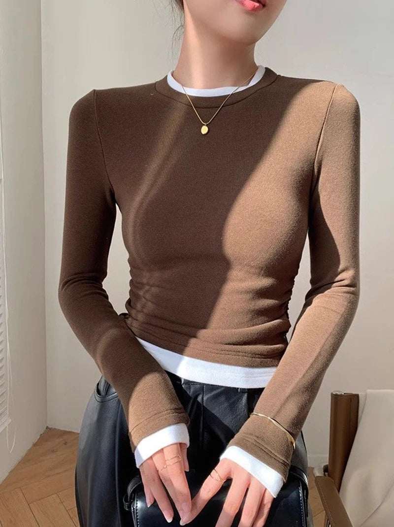 VILZSTUDIOS Classic Long Sleeve Slim Fit Top