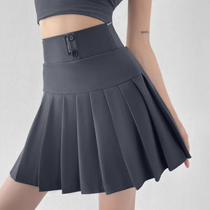 VILZSTUDIOS Original Letter Embroidery Pleated Mini Skirt
