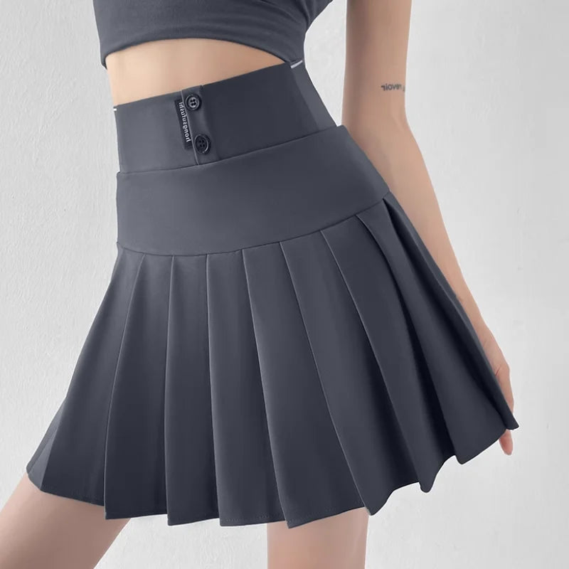 VILZSTUDIOS Original Letter Embroidery Pleated Mini Skirt