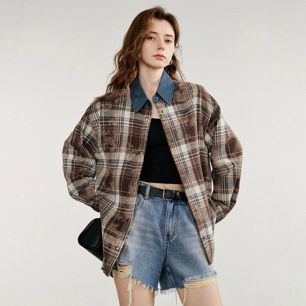 Retro Plaid Long Sleeve Shirt