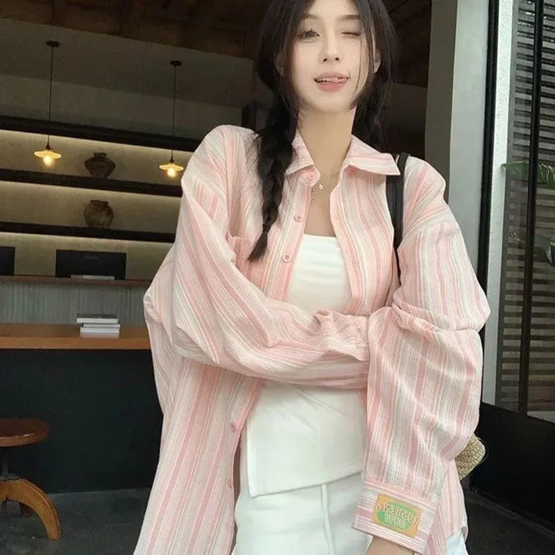 VILZSTUDIOS Wild Oversized Striped Shirt