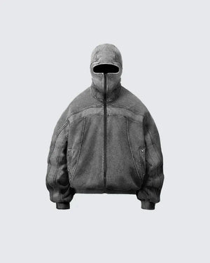 VILZSTUDIOS Washed Gray Classic Ninja Hoodie