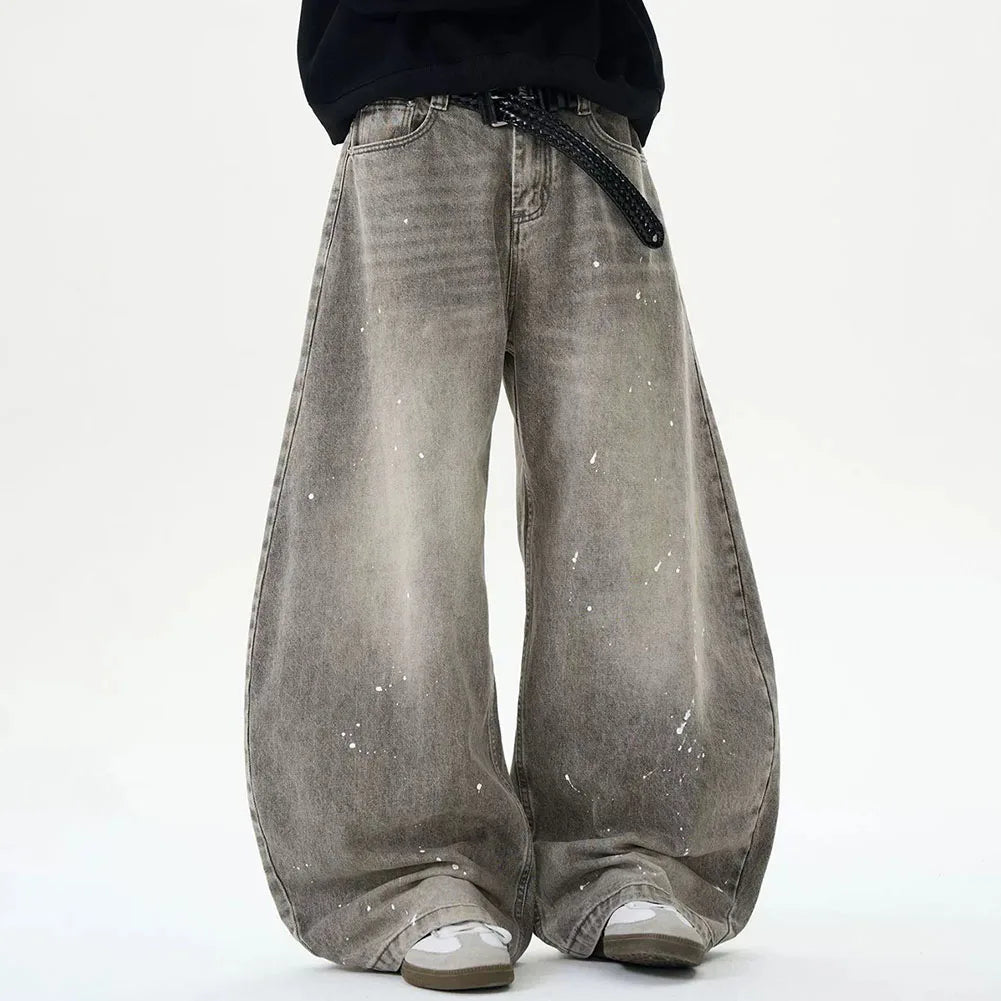 VILZSTUDIOS Adjustable Waist Distressed Machete Jeans