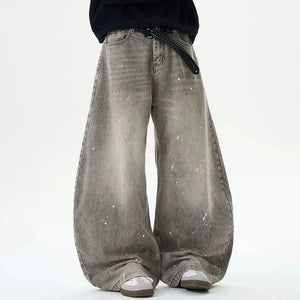 VILZSTUDIOS Adjustable Waist Distressed Machete Jeans