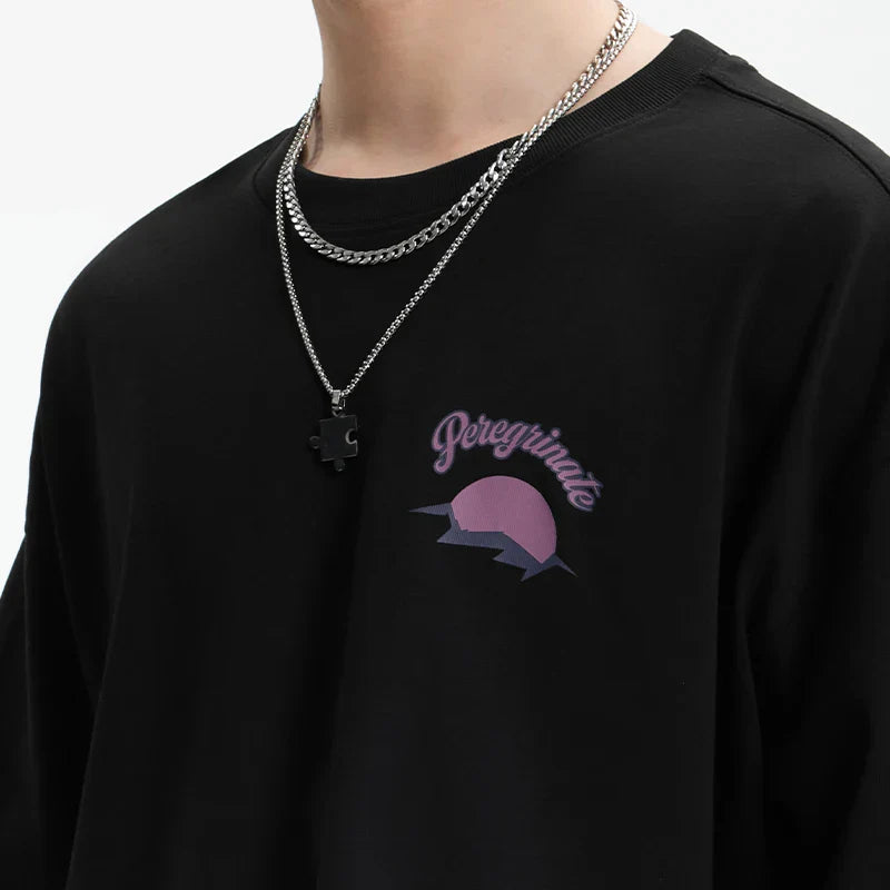 VILZSTUDIOS Mountain Graphic Oversize Casual T-Shirt