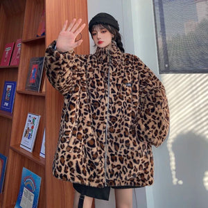 VILZSTUDIOS Leopard Print Oversized Jacket