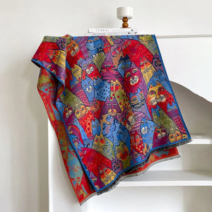 VILZSTUDIOS Luxury Colorful Pashmina Scarf