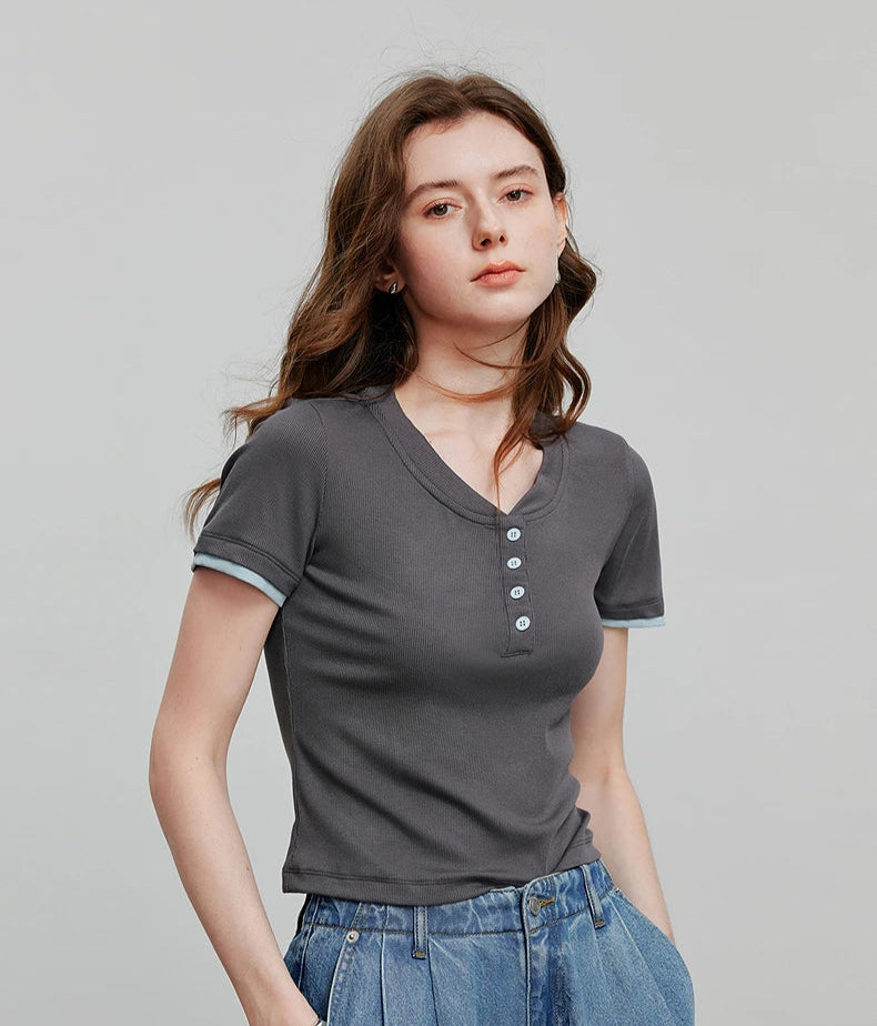 VILZSTUDIOS Stylish Casual Short Sleeve T-Shirt
