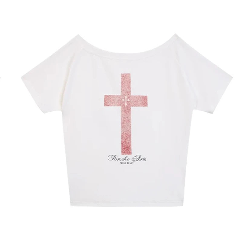 VILZSTUDIOS Vintage Graphic Print Loose T-Shirt