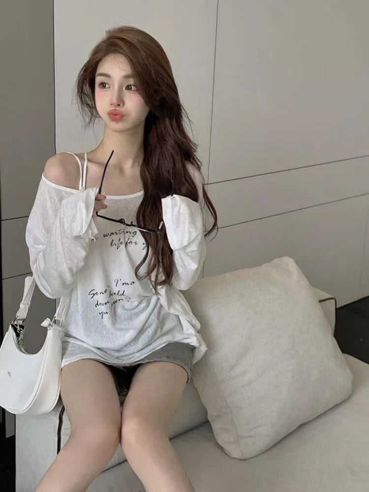 VILZSTUDIOS Sheer Mesh Cover-Up T-Shirt