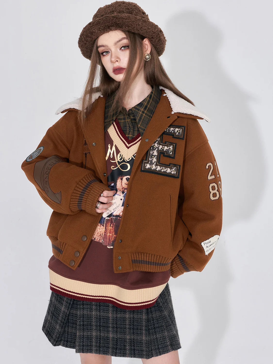 VILZSTUDIOS Winter Baseball Varsity Jacket