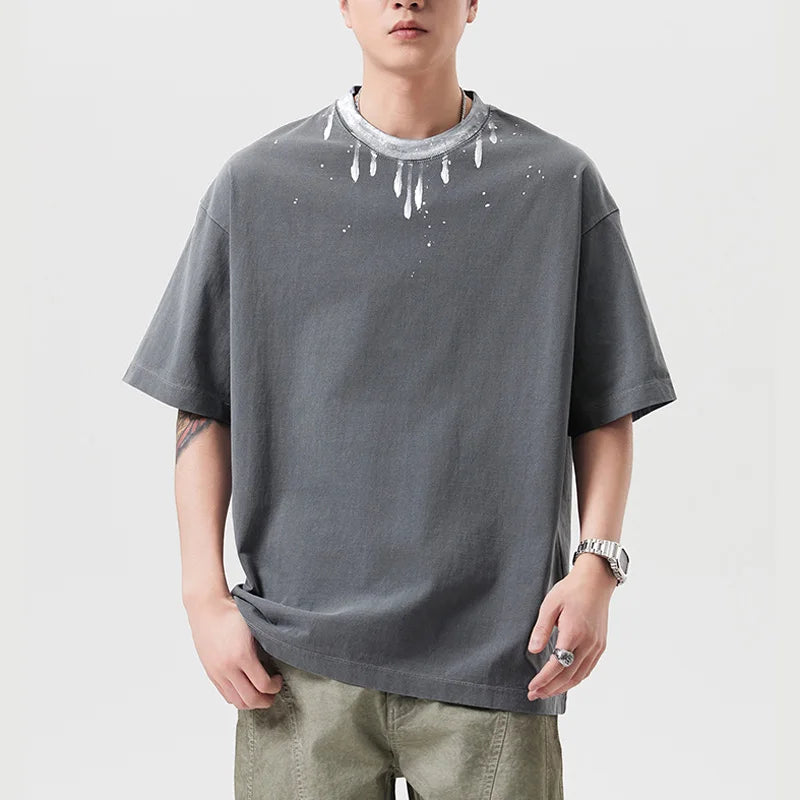 VILZSTUDIOS Loose Fit Casual Cotton T-Shirt