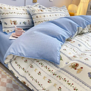 VILZSTUDIOS Elegant Floral Duvet Cover Bedding Set