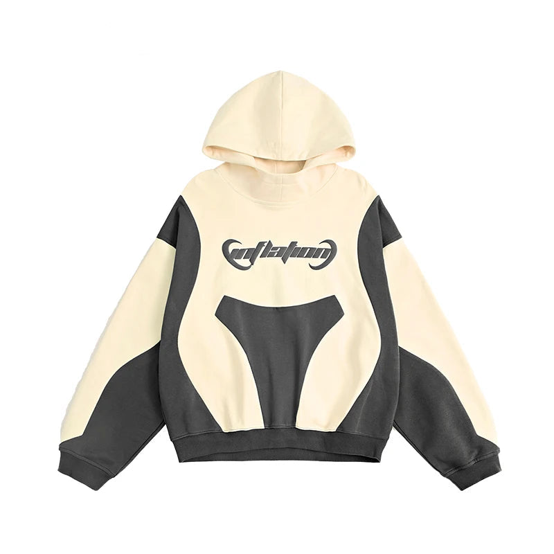 VILZSTUDIOS Vintage Distressed Patchwork Hoodie