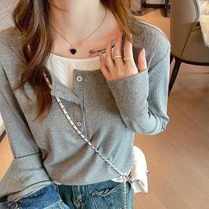 VILZSTUDIOS Button Trim Sweater
