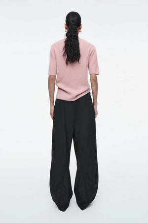 VILZSTUDIOS Round Neck Short Sleeve Sweater
